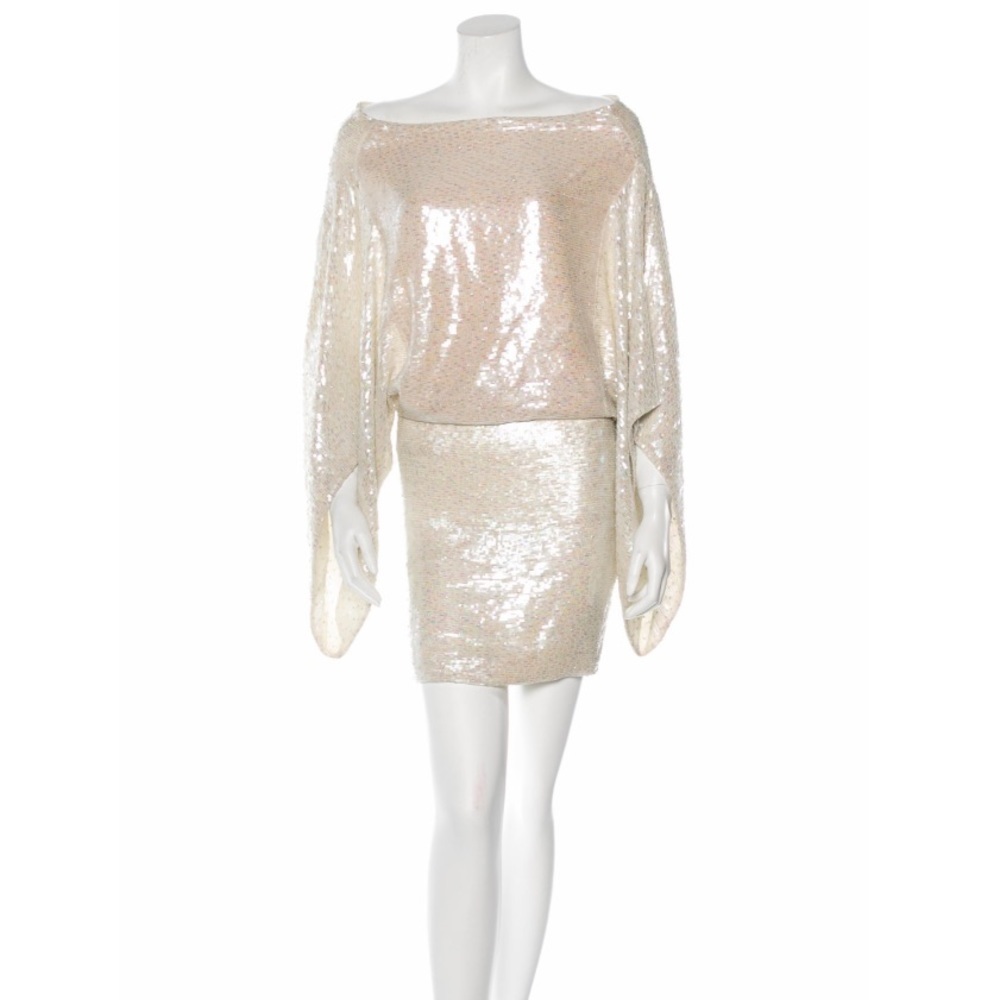 NWT KAUFMANFRANCO Opal Sequin Sheath Dress - Picture 1 of 8